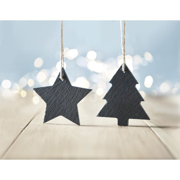 SLATESTAR - Kerstster hanger van leisteen
