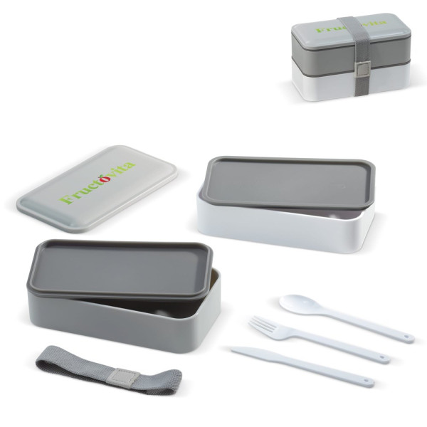 Lunchbox Bento met bestek 1250ml