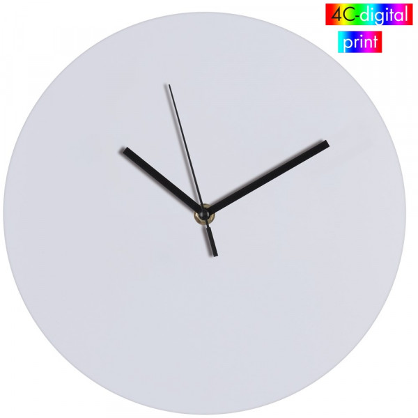 Wandklok met all over te bedrukken wijzerplaat 