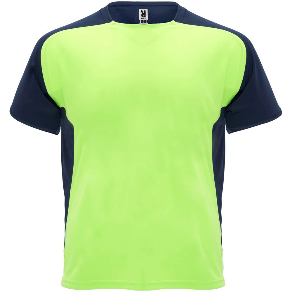 Fluor groen, Marineblauw
